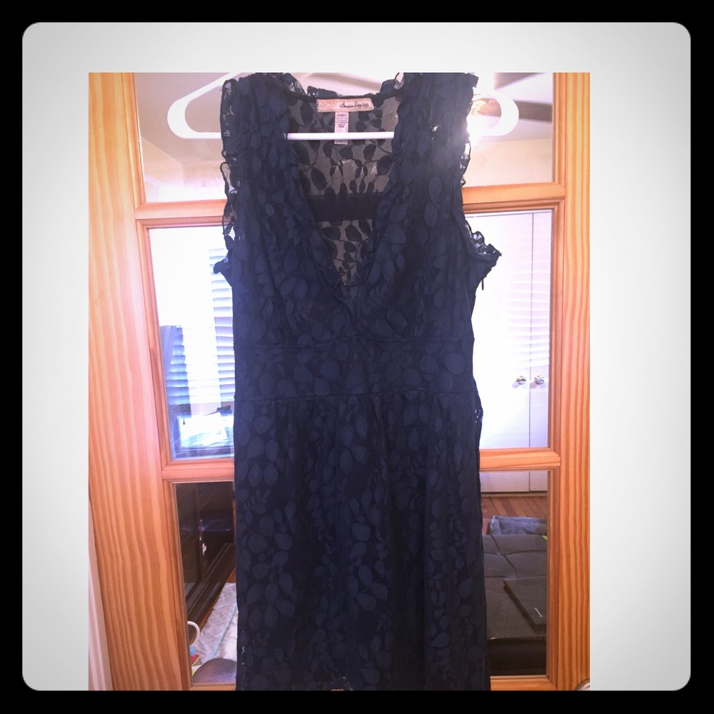 Blue lace dress